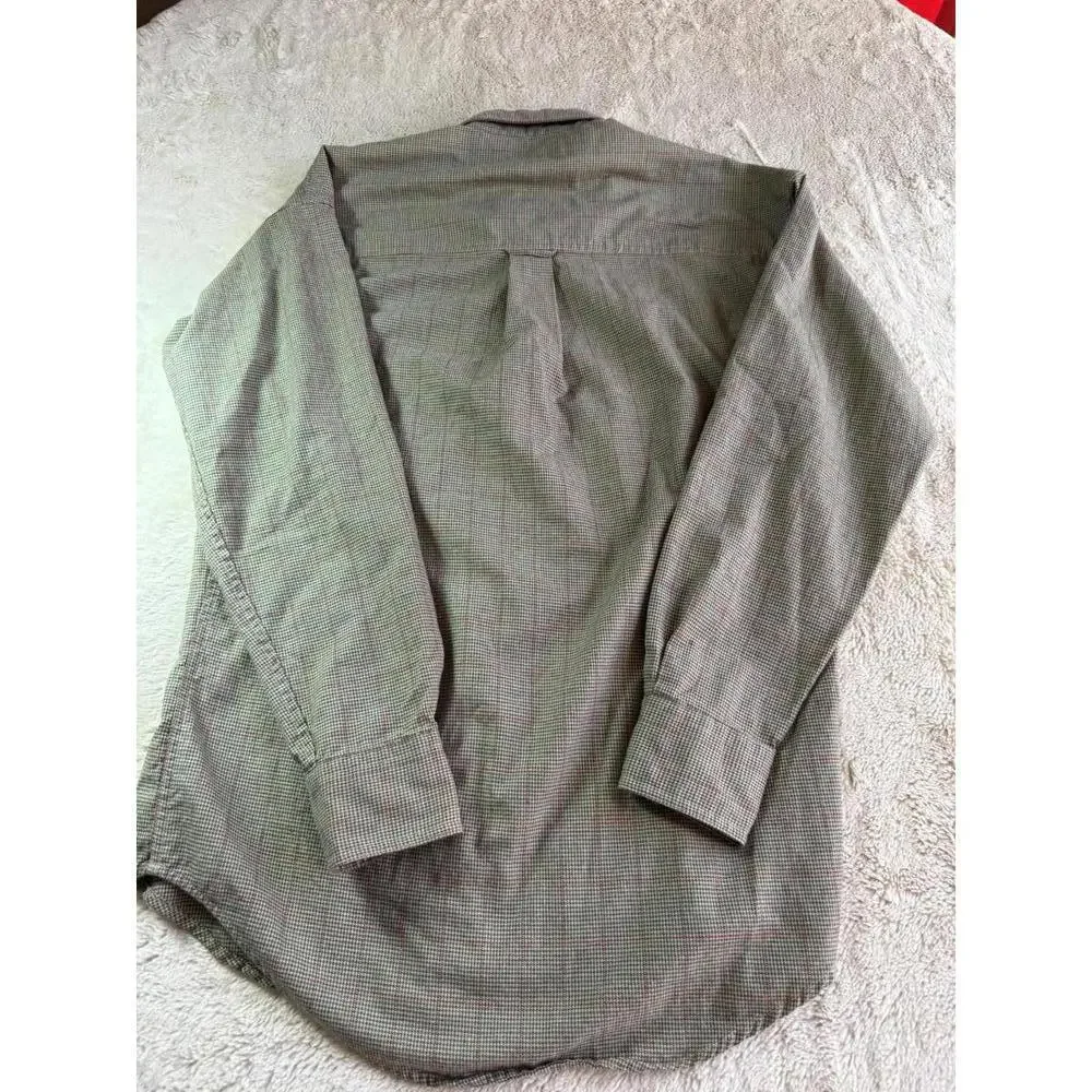 Chaps Men's‎ Long Sleeve Button-Up Shirt with Crest Logo Size Small